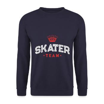 Skater Team - Unisex Sweatshirt - navy - Front - Alina (178cm) & Michal (187cm)