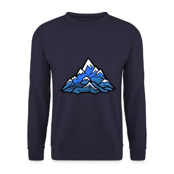 Mountains Alps Silhouette - Unisex Sweatshirt - navy - Front - Alina (178cm) & Michal (187cm)