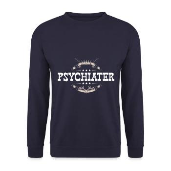 Psychiater Beruf - Unisex Pullover - Navy - Vorne - Alina (178cm) & Michal (187cm)