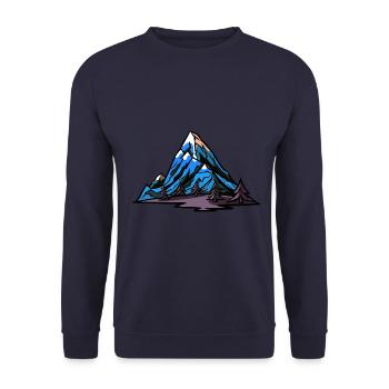 Mountains Landscape Symbol - Unisex Sweatshirt - navy - Front - Alina (178cm) & Michal (187cm)