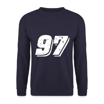 97 Symbole numérique - Sweat-shirt Unisexe - marine - Devant - Alina (178cm) & Michal (187cm)