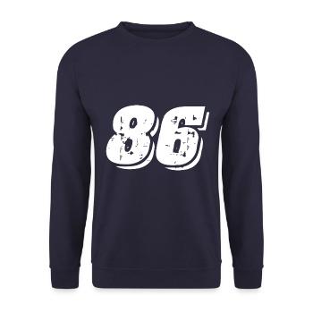 86 number symbol - Unisex Sweatshirt - navy - Front - Alina (178cm) & Michal (187cm)