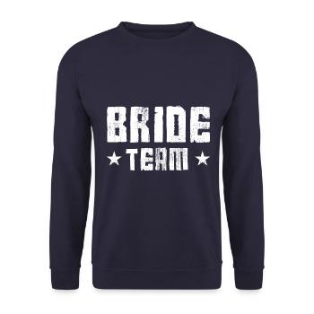 Équipe de la mariée - Sweat-shirt Unisexe - marine - Devant - Alina (178cm) & Michal (187cm)