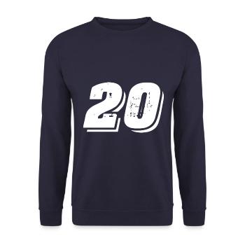 20 number symbol - Unisex Sweatshirt - navy - Front - Alina (178cm) & Michal (187cm)