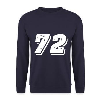 72 number symbol - Unisex Sweatshirt - navy - Front - Alina (178cm) & Michal (187cm)