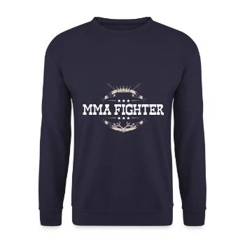 MMA Fighter Mixed Martial Arts - Unisex Pullover - Navy - Vorne - Alina (178cm) & Michal (187cm)