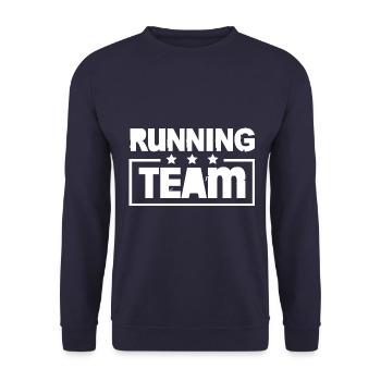 Équipe de course à pied colorée - Sweat-shirt Unisexe - marine - Devant - Alina (178cm) & Michal (187cm)