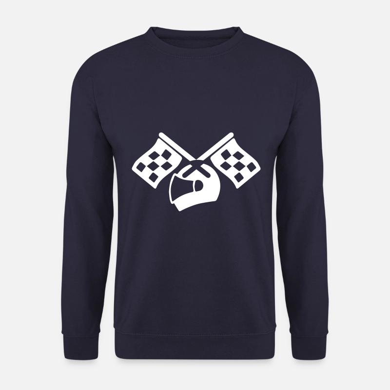 Rennfahrer helm - Unisex Pullover - Navy