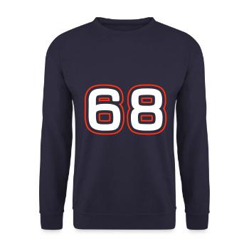 Symbole numérique 68 - Sweat-shirt Unisexe - marine - Devant - Alina (178cm) & Michal (187cm)