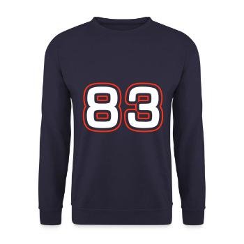 83 Zahl Symbol - Unisex Pullover - Navy - Vorne - Alina (178cm) & Michal (187cm)