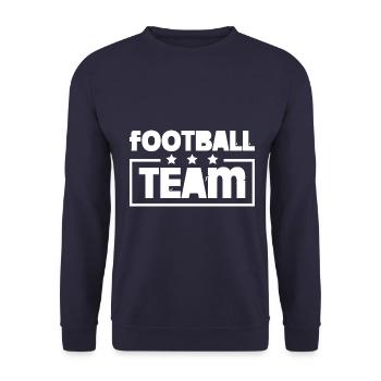 Football Team Mannschaft Bunt - Unisex Sweatshirt - navy - Front - Alina (178cm) & Michal (187cm)