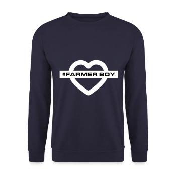 Fermier garçon coeur amour - Sweat-shirt Unisexe - marine - Devant - Alina (178cm) & Michal (187cm)