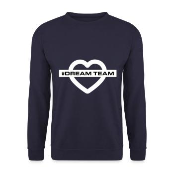 Dream Team Heart Love - Unisex Sweatshirt - navy - Front - Alina (178cm) & Michal (187cm)