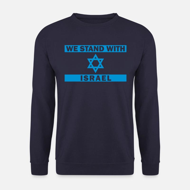 WE STAND WITH ISRAEL - Unisex Pullover - Navy