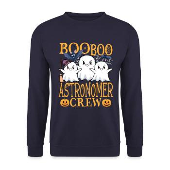Astronom uu Lustiges Astronom - Unisex Pullover - Navy - Vorne - Alina (178cm) & Michal (187cm)