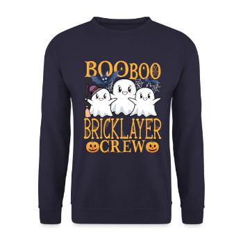 Maurer uu Lustiger Maurer - Unisex Pullover - Navy - Vorne - Alina (178cm) & Michal (187cm)