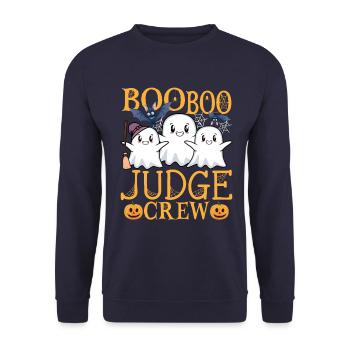 Richter uu Lustiger Richter - Unisex Pullover - Navy - Vorne - Alina (178cm) & Michal (187cm)