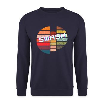 Smash or pass party shirt - Unisex Sweatshirt - navy - Front - Alina (178cm) & Michal (187cm)