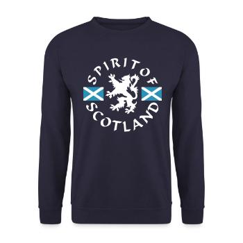 Spirit-of-Scotland - Unisex Sweatshirt - navy - Front - Alina (178cm) & Michal (187cm)