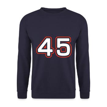 Symbole numérique 45 - Sweat-shirt Unisexe - marine - Devant - Alina (178cm) & Michal (187cm)