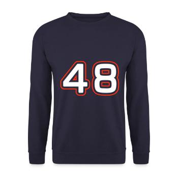 Symbole numérique 48 - Sweat-shirt Unisexe - marine - Devant - Alina (178cm) & Michal (187cm)