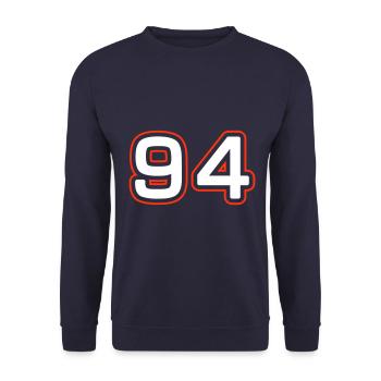 Symbole numérique 94 - Sweat-shirt Unisexe - marine - Devant - Alina (178cm) & Michal (187cm)