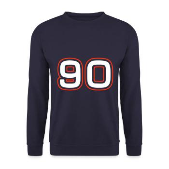90 number symbol - Unisex Sweatshirt - navy - Front - Alina (178cm) & Michal (187cm)