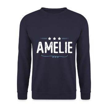 Amelie - Unisex Pullover - Navy - Vorne - Alina (178cm) & Michal (187cm)