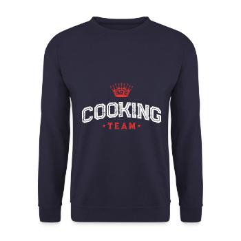 Équipe de cuisine Cuisson Cuisson - Sweat-shirt Unisexe - marine - Devant - Alina (178cm) & Michal (187cm)