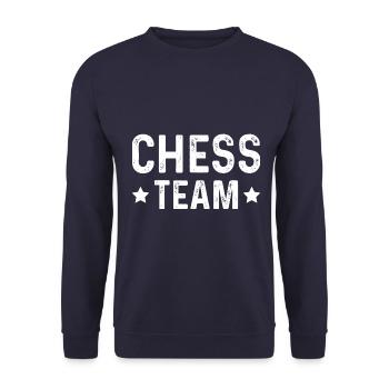 Chess Team - Unisex Sweatshirt - navy - Front - Alina (178cm) & Michal (187cm)