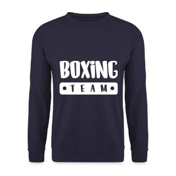 Équipe de boxe - Sweat-shirt Unisexe - marine - Devant - Alina (178cm) & Michal (187cm)