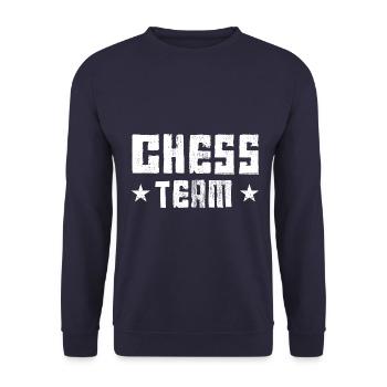 Chess Team - Unisex Sweatshirt - navy - Front - Alina (178cm) & Michal (187cm)