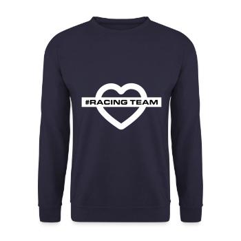 Racing Team Herz - Unisex Pullover - Navy - Vorne - Alina (178cm) & Michal (187cm)