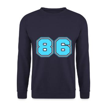 86 Numéro de numéro - Sweat-shirt Unisexe - marine - Devant - Alina (178cm) & Michal (187cm)
