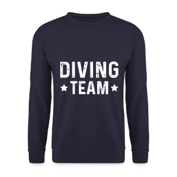 Diving Team - Unisex Sweatshirt - navy - Front - Alina (178cm) & Michal (187cm)