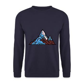 Mountains Symbol - Unisex Sweatshirt - navy - Front - Alina (178cm) & Michal (187cm)