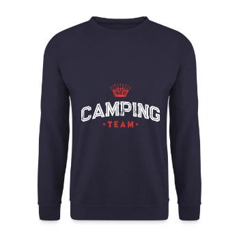 Camping Team Camper - Unisex Pullover - Navy - Vorne - Alina (178cm) & Michal (187cm)