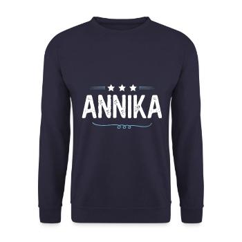 Annika - Unisex Pullover - Navy - Vorne - Alina (178cm) & Michal (187cm)