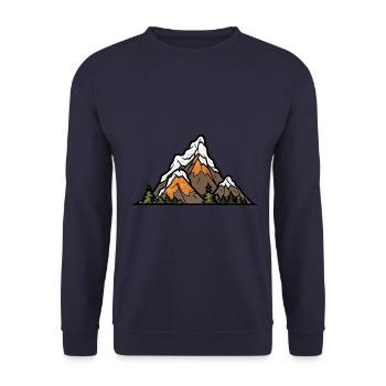 Berge Natur - Unisex Pullover - Navy - Vorne - Alina (178cm) & Michal (187cm)