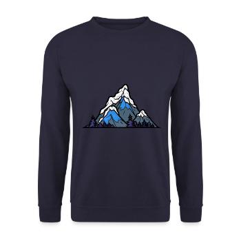 Berge Natur - Unisex Pullover - Navy - Vorne - Alina (178cm) & Michal (187cm)