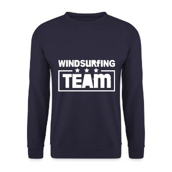 Windsurfing Team Bunt - Unisex Sweatshirt - navy - Front - Alina (178cm) & Michal (187cm)