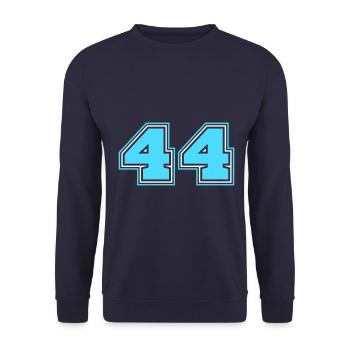 44 Numéro de numéro - Sweat-shirt Unisexe - marine - Devant - Alina (178cm) & Michal (187cm)