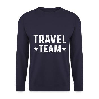 Travel Team - Unisex Pullover - Navy - Vorne - Alina (178cm) & Michal (187cm)