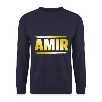 Amir - Sweat-shirt Unisexe - marine - Devant - Alina (178cm) & Michal (187cm)