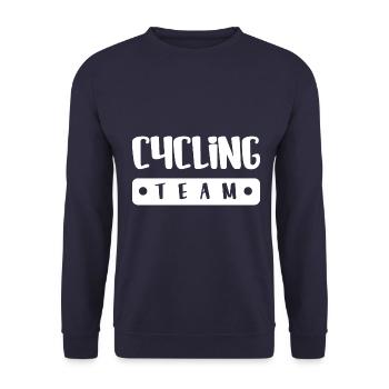 Cycling Team - Unisex Sweatshirt - navy - Front - Alina (178cm) & Michal (187cm)