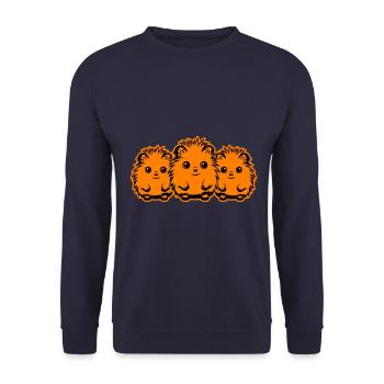 Hérisson Mignon Mignon Bébé - Sweat-shirt Unisexe - marine - Devant - Alina (178cm) & Michal (187cm)