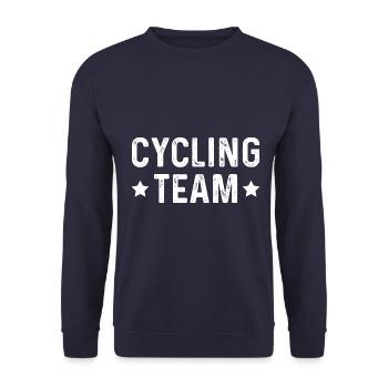 Cycling Team - Unisex Sweatshirt - navy - Front - Alina (178cm) & Michal (187cm)
