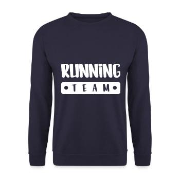 Running Team - Unisex Pullover - Navy - Vorne - Alina (178cm) & Michal (187cm)