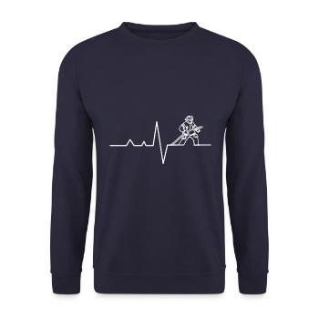 Firefighters heartbeat - Unisex Sweatshirt - navy - Front - Alina (178cm) & Michal (187cm)