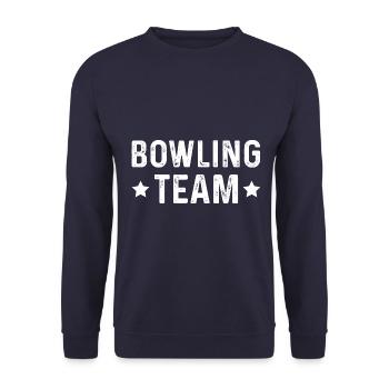 Bowling Team - Unisex Pullover - Navy - Vorne - Alina (178cm) & Michal (187cm)